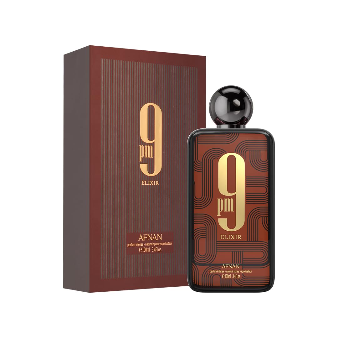 Afnan 9PM Elixir Extrait Eau de Parfum 100 ml – Warm Spicy Unisex Fragrance